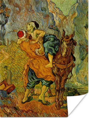 Produktbild von MuchoWow® Poster Der barmherzige Samariter - Vincent van Gogh 30x40 cm - Wandplakat - Poster Kinderzimmer