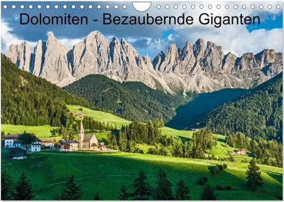 Produktbild von Dolomiten - Bezaubernde Giganten (Wandkalender 2025 DIN A4 quer), CALVENDO Monatskalender