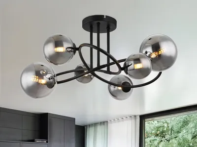 Produktbild von Globo Lighting Deckenleuchte Metall schwarz matt, 6x G9 LED