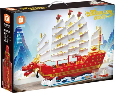 Produktbild von Forange FC6007 Drachenschiff Klemmbausteine 2207pcs Spielzeug Bausatz-NEU