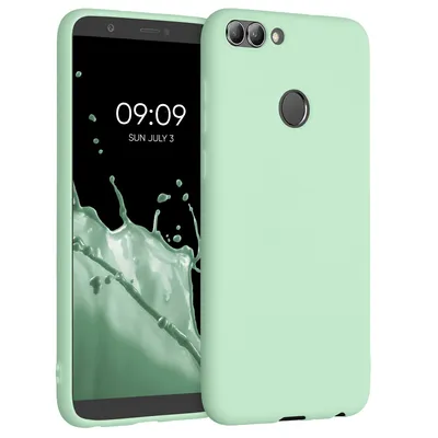 Produktbild von kwmobile Hülle kompatibel mit Huawei Enjoy 7S / P Smart (2017) Hülle - weiches TPU Silikon Case - Cover geeignet für kabelloses Laden - Mintgrün matt