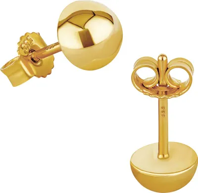 Produktbild von Paar 6mm Ohrstecker 333 8 Karat Gelbgold Halbkugel Damen Stecker Ohrringen 9071