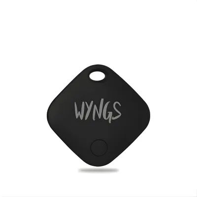 Produktbild von WYNGS Air Tag Schlüsselfinder – Bluetooth Tracker für iPhone, Schlüssel, Taschen & Haustiere – Kompatibel mit Apple 'Wo ist?' App & iOS – Smart GPS Ortung – Schwarz
