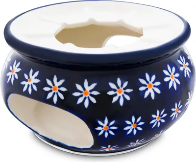 Produktbild von Bunzlauer Keramik Stövchen Ø13,9 cm H=7,4 cm – Teewärmer für Teekannen, Nachbildung 1311a