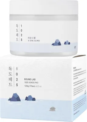Obrázek produktu pro Round Lab 1025 Dokdo Pad 120 ml - Exfoliační pleťové tampony