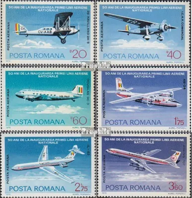 Produktbild von Briefmarken Rumänien 1976 Mi 3343-3348 (kompl.Ausg.) postfrisch rumänische Fluggesellschaft