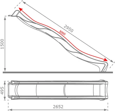 Obrázok produktu pre 4iQ Šmykľavka Wave Slide 150 Tmavo zelená z HDPE pre detské ihriská
