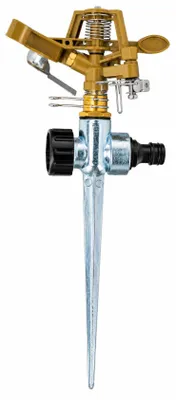 Produktbild von Impulsregner 360° Rasensprenger Gartenregner Sprinkler mit Erdspieß Rino Garden