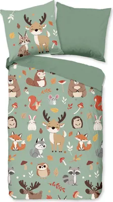 Produktbild von Duvet cover Good Morning 135x200 + 1* 80x80 cm - autumn / animals