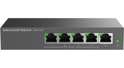 Immagine prodotto di Grandstream GWN7700P - Switch - unmanaged - 5 x 10/100/1000 (PoE+) (GWN7700P)