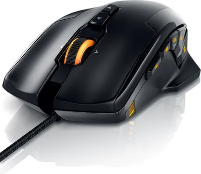 Produktbild von Titanwolf Gaming-Maus kabelgebunden, USB Gaming Laser Mouse mit 10800 dpi, RGB LEDs, Gewichts-Justierung