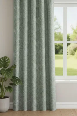Produktbild von Fertigschal verdeckte Schlaufen "Abby" - Größe (HxB): 245x145cm Farbe: Grün