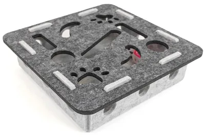 Produktbild von Filz-Spielzeug Platy · grau · 30 x 30 x 7,5 cm · Katzenspielzeug aus formfestem Filz