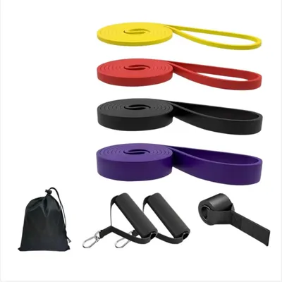 Produktbild von INF 4.5TPE Widerstandsbänder Set - 4er Pack Trainingsbänder für Klimmzugshilfe