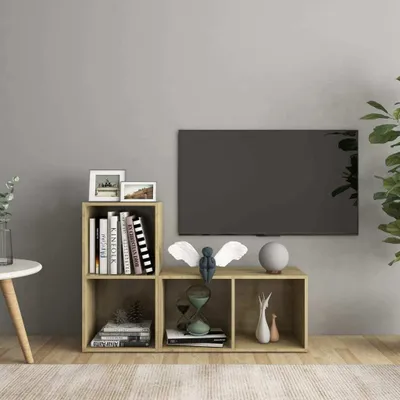 Produktbild von vidaXL TV-Schränke 2 Stk. Sonoma-Eiche 72x35x36,5 cm Holzwerkstoff