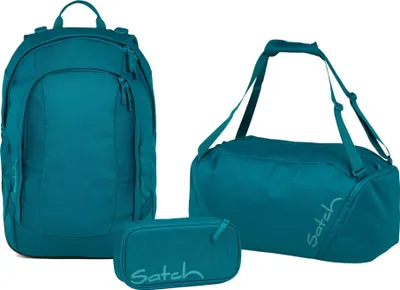 Produktbild von Satch, Schulrucksack-Set AIR Deep Petrol 3-teilig, ab 4./5. Klasse