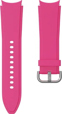 Image de Bracelet de montre compatible avec les modèles Samsung Galaxy Watch 3/4/5 – 20 mm – Bracelet néon rose pour montre Samsung – Silicone – Unie – Bracelet de montre tendance