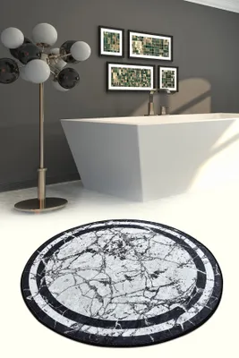 Produktbild von Mijolnir, Marmor- CHL4282, Bunt, Badematten, 700 gr/m², 100% Samtstoff