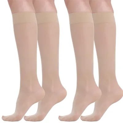 Productafbeelding van BeOnTop Dames compressiekousen 70 Den - Kousen tot net onder de knie, 17-18 mmHg, steunkousen