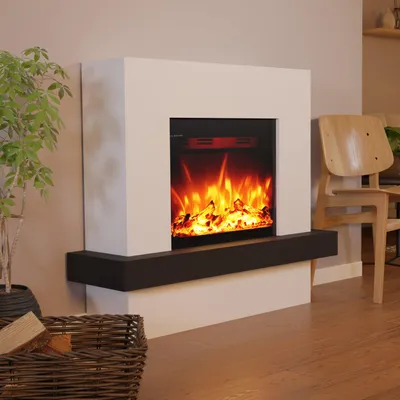 Produktbild von GF Core Elektrokamin 'Pandora' | LED Standkamin in weiss mit Heizung (1500 W) | HxBxT: 97x114x32cm