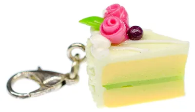Produktbild von Tortenstück Kuchen Torte Kuchenstück Charm Anhänger Miniblings Limette grün