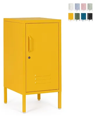 Immagine prodotto di Comodino in acciaio con ripiani regolabili 40x35x76 Cambridge YES - Giallo