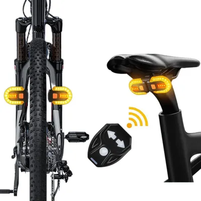 Obrázok produktu pre Cyklistické zadné svetlo s smerovými ukazovateľmi a bezdrôtovým diaľkovým ovládaním