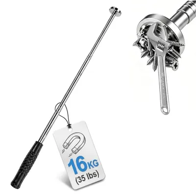 Teleskopmagnet 23-108 cm, bis 16 kg, verchromter Stahl