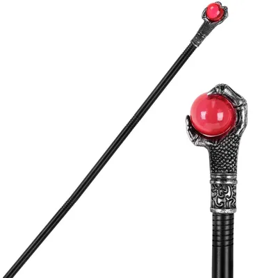 Immagine prodotto di Bastone da passeggio - Scettro da vampiro di Halloween - 108 cm - 4 pezzi - Bastone da strega