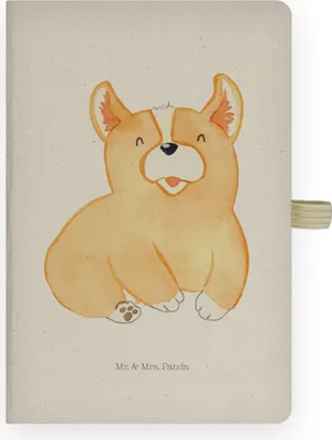 Produktbild von Mr. & Mrs. Panda Journal Corgie - Transparent - Geschenk, Skizzenbuch, Spruch, Sprüche, Hundespruch, notizbuch, Notizheft, Hund, Süß, Bellen, A4 Kariert, Tagebuch