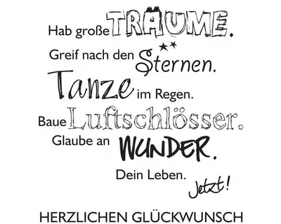 Produktbild von Stempel Lebe Dein Leben, 7x7cm