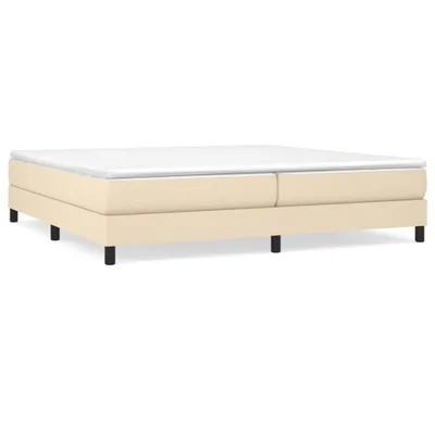 Produktbild von Boxspringbett mit Matratze Creme 200x200 cm Stoff