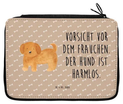 Produktbild von Mr. & Mrs. Panda Federmappe Hund Flauschig - Hundeglück - Geschenk, Hunde, Schlampermäppchen, Hundeliebe, Federtasche, Sprüche, Frauchen, Bleistiftetui, Mäppchen, Etui