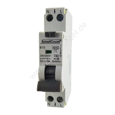 Produktbild von FI-LS Schalter Leitungsschutzschalter FI-Schalter Kombination 1P B10A-30mA RCBO