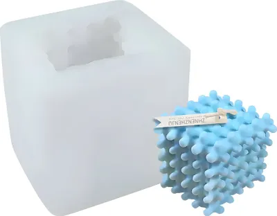 Produktbild von Silikon Kerzenform Seifen Gussform, Bubble Würfel, 98 x 95 x 90 mm, 285 ml