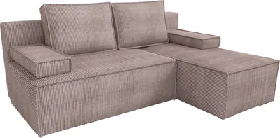 Produktbild von BroMARKT Ecksofa mit Schlaffunktion Caspar Puderrosa Cord Rechts