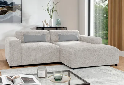 Produktbild von AX LIVING Beige Eckcouch Jughlio in L-Form 240cm modern & stilvoll R