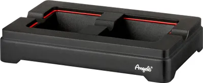 Produktbild von Angelo Zigarrenaschenbecher Alu in Schwarz mit rotem Rand, 3 Zigarrenablagen