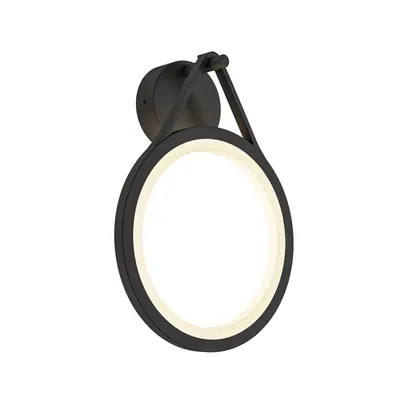 Produktbild von Lucande LED-Außenwandleuchte Mirco, 30 cm, schwarz, IP65