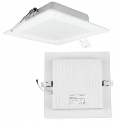 Immagine prodotto di Apparecchio da incasso quadrato bianco 22 cm da incasso LED 18W Ecolight EC20453