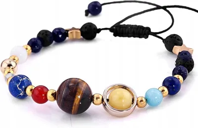 Produktbild von Sonnensystem-Armband mit Kosmossteinen 98