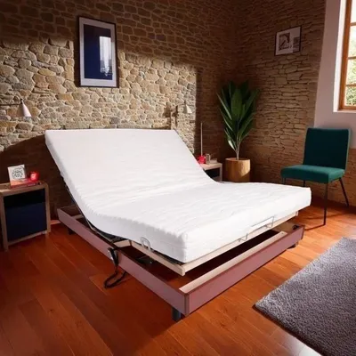 Image de Ensemble Matelas Sommier Électrique, 140x190 cm, Mousse, Ferme, TALCA