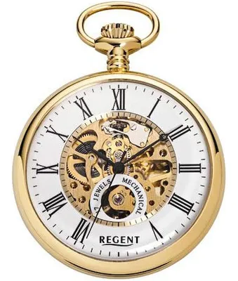 Produktbild von Regent Taschenuhr IPG analog Mechanik goldfarben P-558