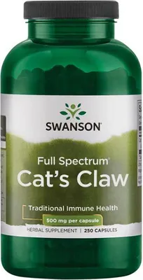 Produktbild von Katzenkralle 500 mg 250 Kapseln Swanson Health Products