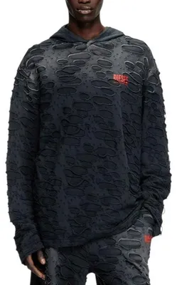 Produktbild von Diesel T-Crane-ls-hood Kapuzen-Langarm-T-Shirt aus Baumwolle Größe M
