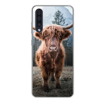 Produktbild von MuchoWow® Handyhülle Schutzhülle Hülle für Samsung Galaxy A50 Schottischer Highlander - Berg - Tier Silikon Softcase Handy Hülle - Mobiltelefonhülle