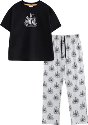 Image de Newcastle United FC - Pyjama à manches courtes et pantalon long pour homme NS9243 (L) (noir/gris)