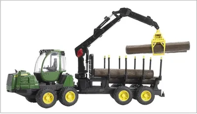 Produktbild von Bruder 02133 - John Deere 1210E Rückezug mit Holzgreifer, 1:16