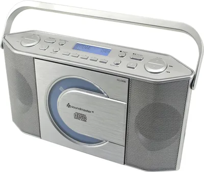 Produktbild von Soundmaster RCD1770SI tragbares Radio mit CD-Player digital DAB+ USB MP3 Kopfhöreranschluss Uhr