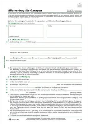 Zdjęcie produktu dla RNK Verlag 553/10 Umowa najmu garażu, 4 strony, złożona do formatu DIN A4, 10 sztuk